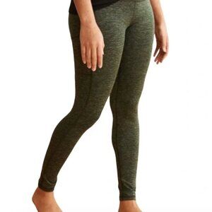 Aerie Chill Play Move Heathered Green Warm Legging with Pockets - Size Small